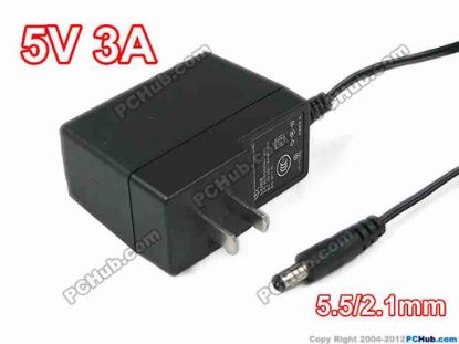 154330 LEI / Leader MU18-D050300-A2 AC Adapter 5V-12V 5V 3A, 5.5/2.1mm, US 2-Pin Plug LEI / Leader MU18-D050300-A2 AC Adapter 5V-12V 