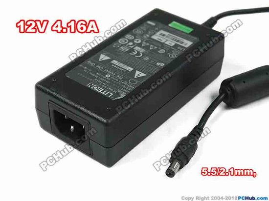 154448 LITE-ON PA-1051-0 AC Adapter- Laptop 12V 4.16A, Barrel 5.5/2.1mm, C14 LITE-ON PA-1051-0 AC Adapter- Laptop