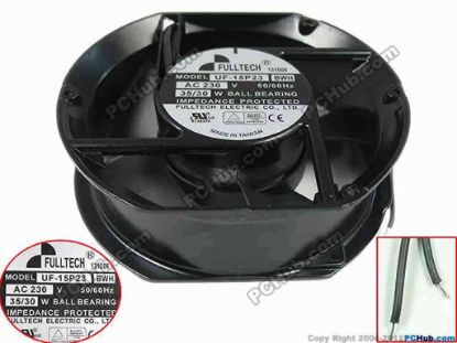 154490 FULLTECH UF-15P23 Server - Round Fan BWH , AC 230V 60Hz, 35/30W, 172x150x51mm FULLTECH UF-15P23 Server - Round Fan 