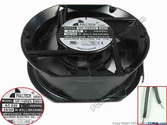 154490 FULLTECH UF-15P23 Server - Round Fan BWH , AC 230V 60Hz, 35/30W, 172x150x51mm FULLTECH UF-15P23 Server - Round Fan 