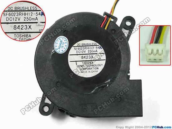 154719 Toshiba SF6023RHH12-54A Server - Blower Fan bw60x23, w85x3x3, 12V 250mAh Toshiba SF6023RHH12-54A Server - Blower Fan 