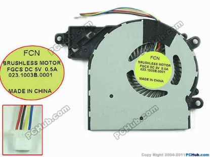 154767 Forcecon FGCS Cooling Fan  023.1003B.0001, DC 5V 0.5A Bare Fan Forcecon FGCS Cooling Fan  