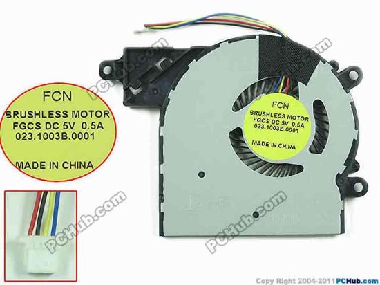 154767 Forcecon FGCS Cooling Fan  023.1003B.0001, DC 5V 0.5A Bare Fan Forcecon FGCS Cooling Fan  
