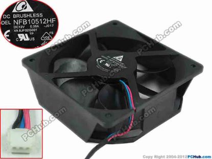 154891 Delta Electronics NFB10512HF Server - Square Fan NFB10512HF, -J017, 49.8JF02G001 Delta Electronics NFB10512HF Server - Square Fan
