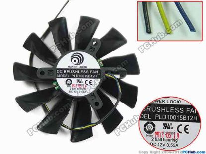 156868 Power Logic PLD10015B12H Server - Frameless / GPU Fan PLD10015B12H, Green, Dua Fan Power Logic PLD10015B12H Server - Frameless / GPU Fan 