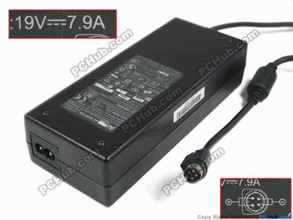 156901 Acbel Polytech API3AD25 AC Adapter- Laptop 19V 7.9A, 4P P1&4=+, 2-Prong Acbel Polytech API3AD25 AC Adapter- Laptop 