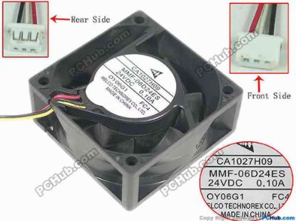 157213 Other Brands MMF-06D24ES Server - Square Fan -FC4, sq60x60x25mm, 3-wire, DC 24V 0.10A Other Brands MMF-06D24ES Server - Square Fan 