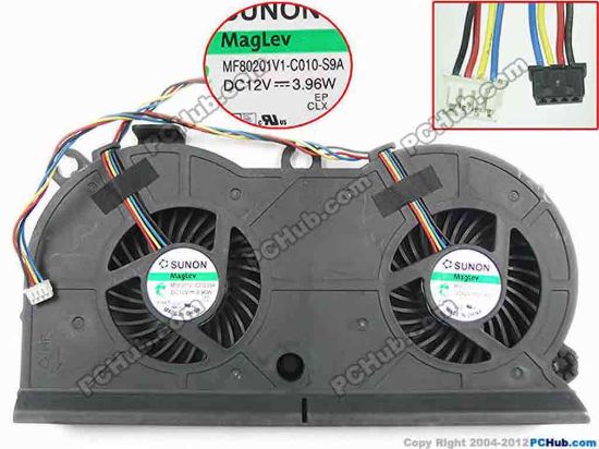 157285 SUNON MF80201V1-C010-S9A Cooling Fan  MF80201V1-C010-S9A, 733489-001, 2fan SUNON MF80201V1-C010-S9A Cooling Fan