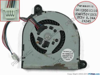 158089 Panasonic UDQFC50Y1DCS Cooling Fan  DC 5V 0.34A, Bare fan Panasonic UDQFC50Y1DCS Cooling Fan  
