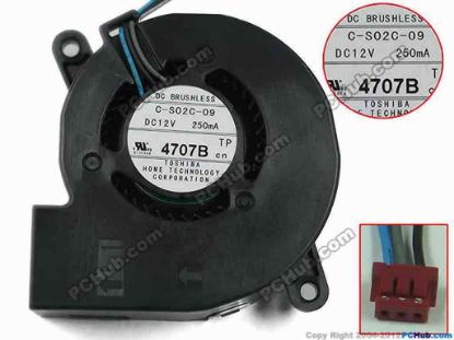 158091 Toshiba C-S02C-09 Server - Blower Fan C-S02C-09, DC 12V 0.25A, 60x55x25mm Toshiba C-S02C-09 Server - Blower Fan 