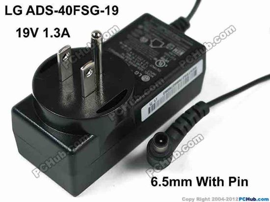 158175 LG ADS-40FSG-19 AC Adapter 13V-19V ADS-40FSG-19, 19025GPCU-1, US 3-Pin Plug LG ADS-40FSG-19 AC Adapter 13V-19V