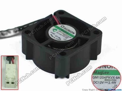 159222 SUNON GM1204PKVX-8A Server - Square Fan GM1204PKVX-8A, B3034.P.GN SUNON GM1204PKVX-8A Server - Square Fan 
