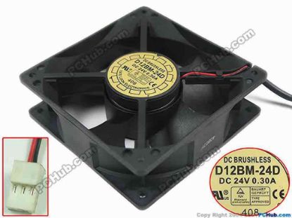 159786 Y.L FAN / Yate Loon D12BM-24D Server - Square Fan D12BM-24D, DC 24V 0.3A Y.L FAN / Yate Loon D12BM-24D Server - Square Fan 