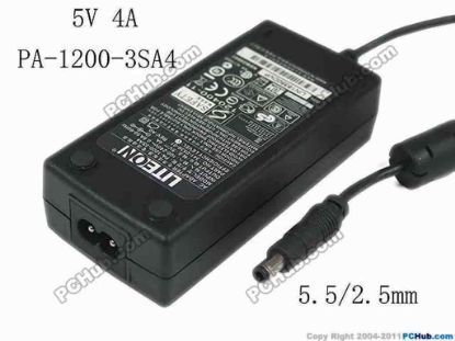 161034 LITE-ON PA-1200-3SA4 AC Adapter 5V-12V 5V 4A, 5.5/2.5mm, 2-Prong LITE-ON PA-1200-3SA4 AC Adapter 5V-12V