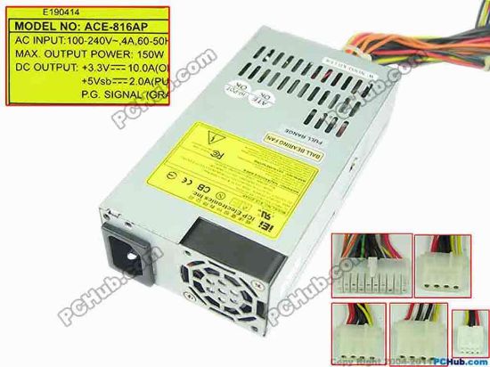 166984 IEI ACE-816AP Server - Power Supply 15oW, ACE-816AP, 20 Pin, Used IEI ACE-816AP Server - Power Supply 