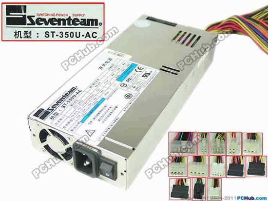 167177 Seventeam ST-350U-AC Server - Power Supply 350W, ST-350U-AC, 1U Seventeam ST-350U-AC Server - Power Supply