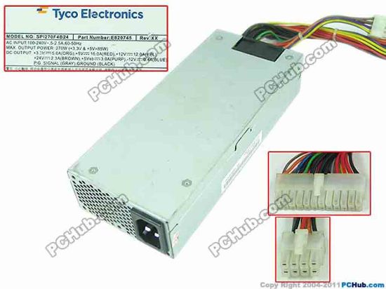 167251 Tyco SPI270F4B24 Server - Power Supply 270W, SPI270F4B24 Tyco SPI270F4B24 Server - Power Supply 