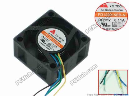 167270 Y.S TECH FD123015EB-N Server - Square Fan DC 12V 0.11A, 30x30x15mm, FD123015EB-N Y.S TECH FD123015EB-N Server - Square Fan 