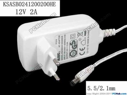 168259 Ktec KSASB0241200200HE AC Adapter 5V-12V KSASB0241200200HE Ktec KSASB0241200200HE AC Adapter 5V-12V 