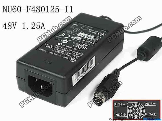 168260 LEI / Leader NU60-F480125-I1 AC Adapter- Laptop NU60-F480125-I1, "NEW' LEI / Leader NU60-F480125-I1 AC Adapter- Laptop 