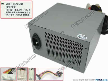 168396 Dell PowerEdge T310 Server - Power Supply L375E-S0, PS-5371-1D-LF, 0T128K, New Dell PowerEdge T310 Server - Power Supply 