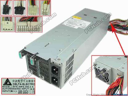 168649 Delta Electronics RPS-350-3 Server - Power Supply 350W, RPS-350-3 A, Cage & 2xPSU Delta Electronics RPS-350-3 Server - Power Supply 