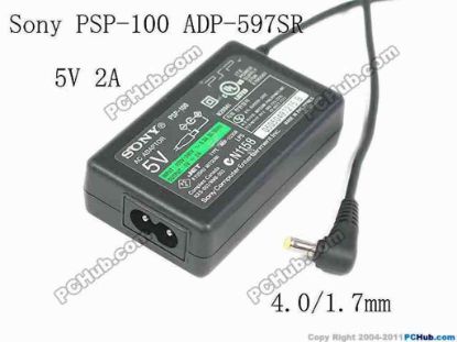 168651 Sony Common Item (Sony) AC Adapter 5V-12V 5V 2A, Barrel 4.0/1.7mm, 2-Prong, ADP-597SR, PSP-1 Sony Common Item (Sony) AC Adapter 5V-12V
