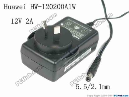 168656 Huawei HW-120200A1W AC Adapter - Compatible 12V 2A, Barrel 5.5/2.1mm, AU 2-Pin Plug Huawei HW-120200A1W AC Adapter - Compatible 