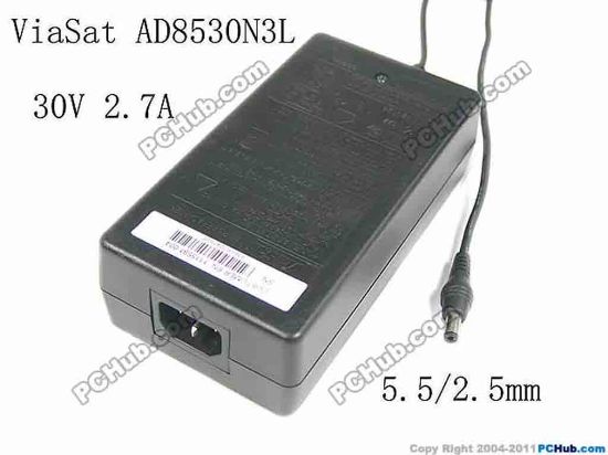 168673 ViaSat AD8530N3L AC Adapter- Laptop 30V 2.7A, Barrel 5.5/2.5mm, IEC C14, AD8530N3L ViaSat AD8530N3L AC Adapter- Laptop