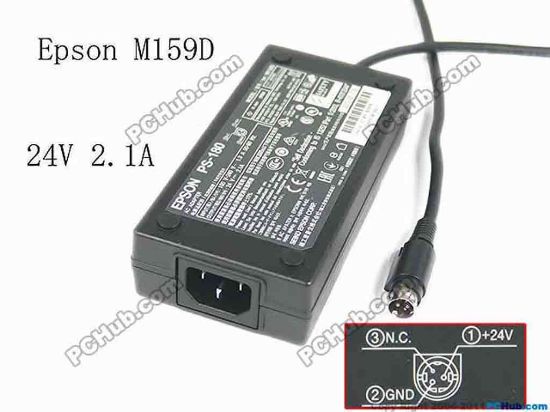 168687 Epson M159D AC Adapter 20V & Above PS-180, M159D Epson M159D AC Adapter 20V & Above 
