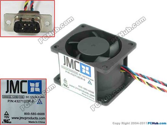 171011 JMC / DaTech 405032-12HB Server - Square Fan HB, 12V0.44A, 40x50x32mm, sq40x50x32mm, 3W JMC / DaTech 405032-12HB Server - Square Fan