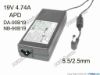 172238 APD / Asian Power Devices DA-90B19 AC Adapter- Laptop 19V 4.74A, 5.5/2.5mm, 3-Prong, New APD / Asian Power Devices DA-90B19 AC Adapter- Laptop