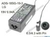 172829 LG AC Adapter (LG) AC Adapter- Laptop ADS-18SG-19-3, 19V 0.84A, 6.0/4.3, Barrel WP, 3P , LG AC Adapter (LG) AC Adapter- Laptop 