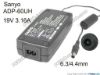 173066 Sanyo AC Adapter (Sanyo) AC Adapter- Laptop 19V 3.16A, Barrel 6.3/4.4mm With Pin, 2-Prong Sanyo AC Adapter (Sanyo) AC Adapter- Laptop 