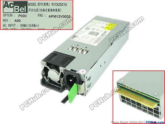173308 Acbel Polytech R1CA2551A Server - Power Supply 550W, R1CA2551A Acbel Polytech R1CA2551A Server - Power Supply