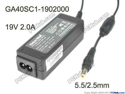 178811 Great Wall GA40SC1-1902000 AC Adapter 13V-19V 19V 2.0A, Barrel 5.5/2.5mm, 2-Prong Great Wall GA40SC1-1902000 AC Adapter 13V-19V 