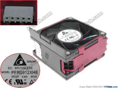 178820 Delta Electronics PFR0912XHE Server - Square Fan -BC02, sq90x90x38mm, w40x4x4, DC 12V 4.50A Delta Electronics PFR0912XHE Server - Square Fan 
