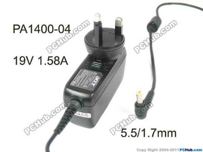 178829 Acer AC Adapter (Acer) AC Adapter- Laptop 19V 1.58A, Barrel 5.5/1.7mm, UK 3-Pin Plug Acer AC Adapter (Acer) AC Adapter- Laptop 