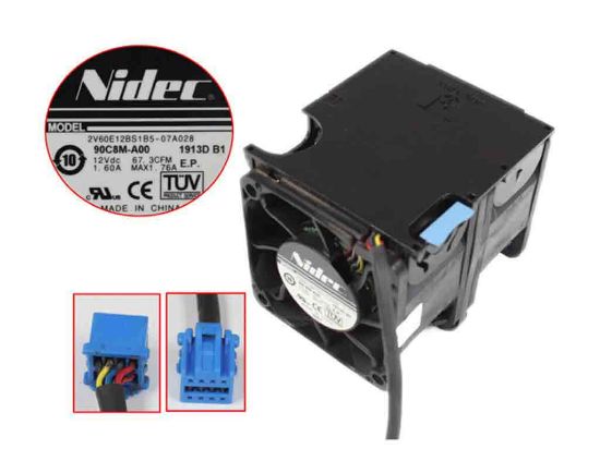 205677 Nidec 2V60E12BS1B5-07A028 Server-Square Fan 2V60E12BS1B5-07A028, 090C8M-A00 Nidec 2V60E12BS1B5-07A028 Server-Square Fan