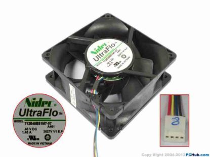 215377 Nidec T12E48BS1M7-07 Server-Square Fan T12E48BS1M7-07, A461 Nidec T12E48BS1M7-07 Server-Square Fan