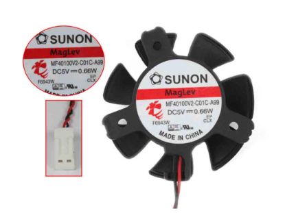 215746 SUNON MF40100V2-C01C-A99 Server-Frameless / GPU Fan MF40100V2-C01C-A99, Black SUNON MF40100V2-C01C-A99 Server-Frameless / GPU Fan