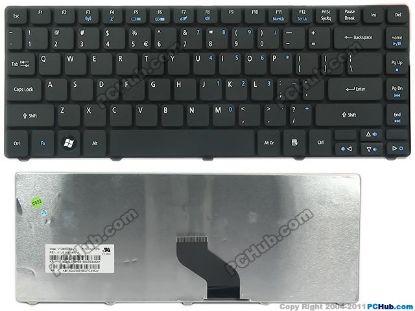 Picture of Acer Aspire 4739 Series Keyboard US with "€", 15", Black, New