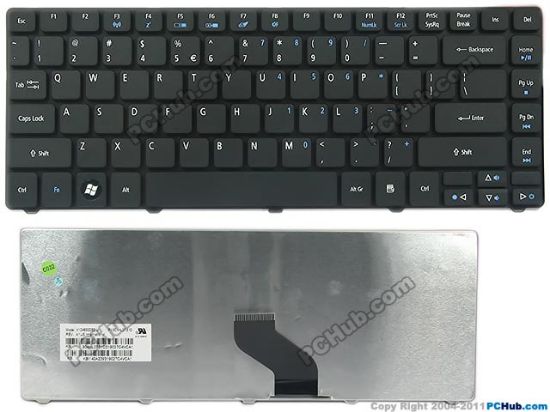 Picture of Acer Aspire 4739 Series Keyboard US with "€", 15", Black, New