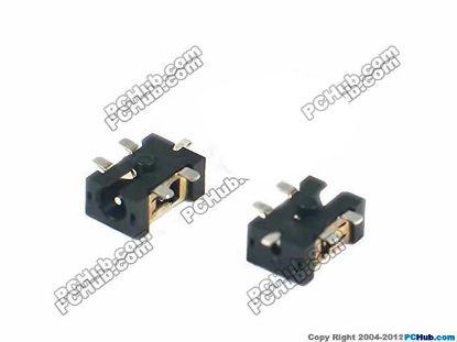 Picture of UPH Jack & Plug Jack- DC Mini 2.5x0.5mm, Size=7.7x5x3.3mm