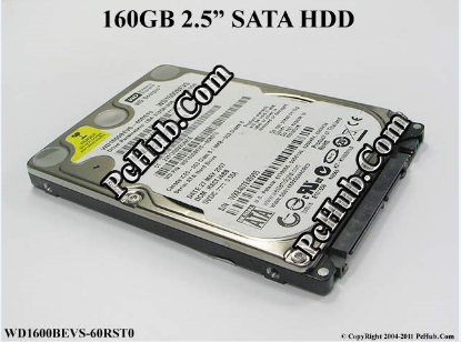 Picture of Western Digital WD1600BEVS-22RST0 HDD 2.5" SATA 120GB-300GB 160GB