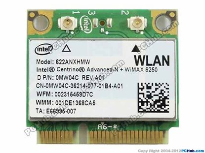Picture of Dell Alienware M17x R3 Wireless LAN Card DP/N: MW04C 109304-1