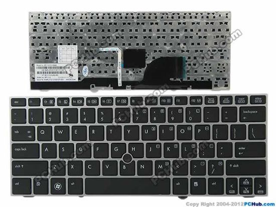 Picture of HP EliteBook 2170p Series Keyboard US, 15", Black, New