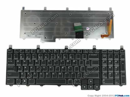 Picture of Dell Alienware M17x R4 Keyboard DP/N: 09M46F, PK130MK1B01, NSK-D8D01
