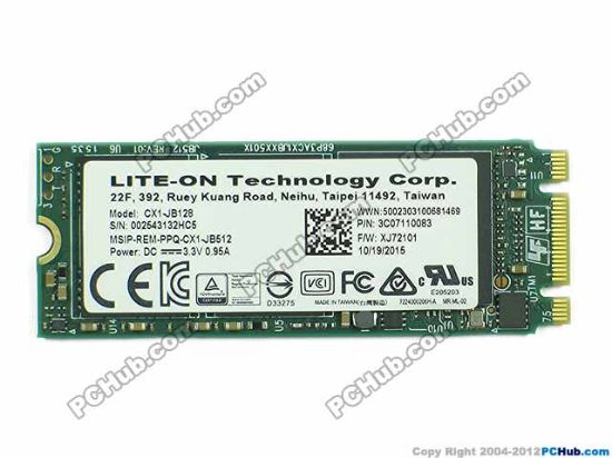 Picture of LITE-ON CX1-JB128 SSD PCI-E M.2 128GB, M.2 2.0x4, 22x60x3.7mm, New