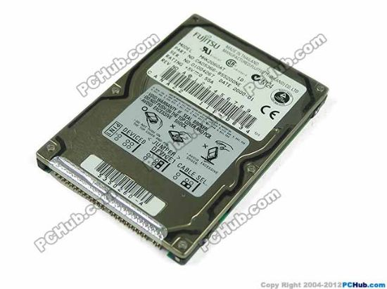 Picture of Fujitsu MHK2060AT HDD 2.5" IDE 6GB-10GB 6GB, 2.5" IDE, 4,200rpm, 2M